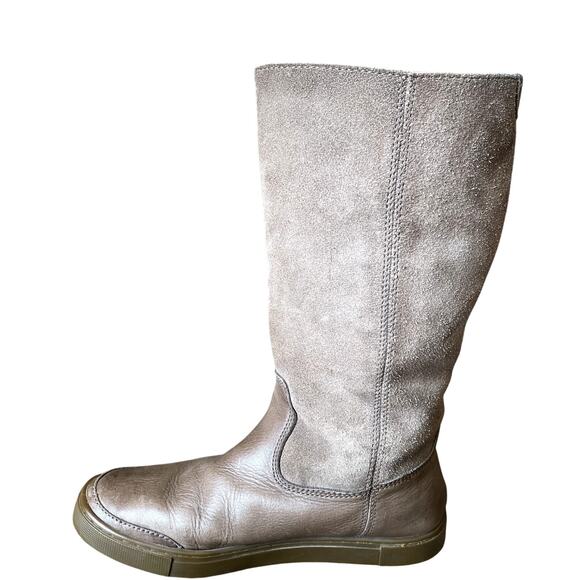 FRYE Gemma Shearling Tall Boots Brown Women's 6.5M Shearling Core Modern Rustic - Picture 3 of 13